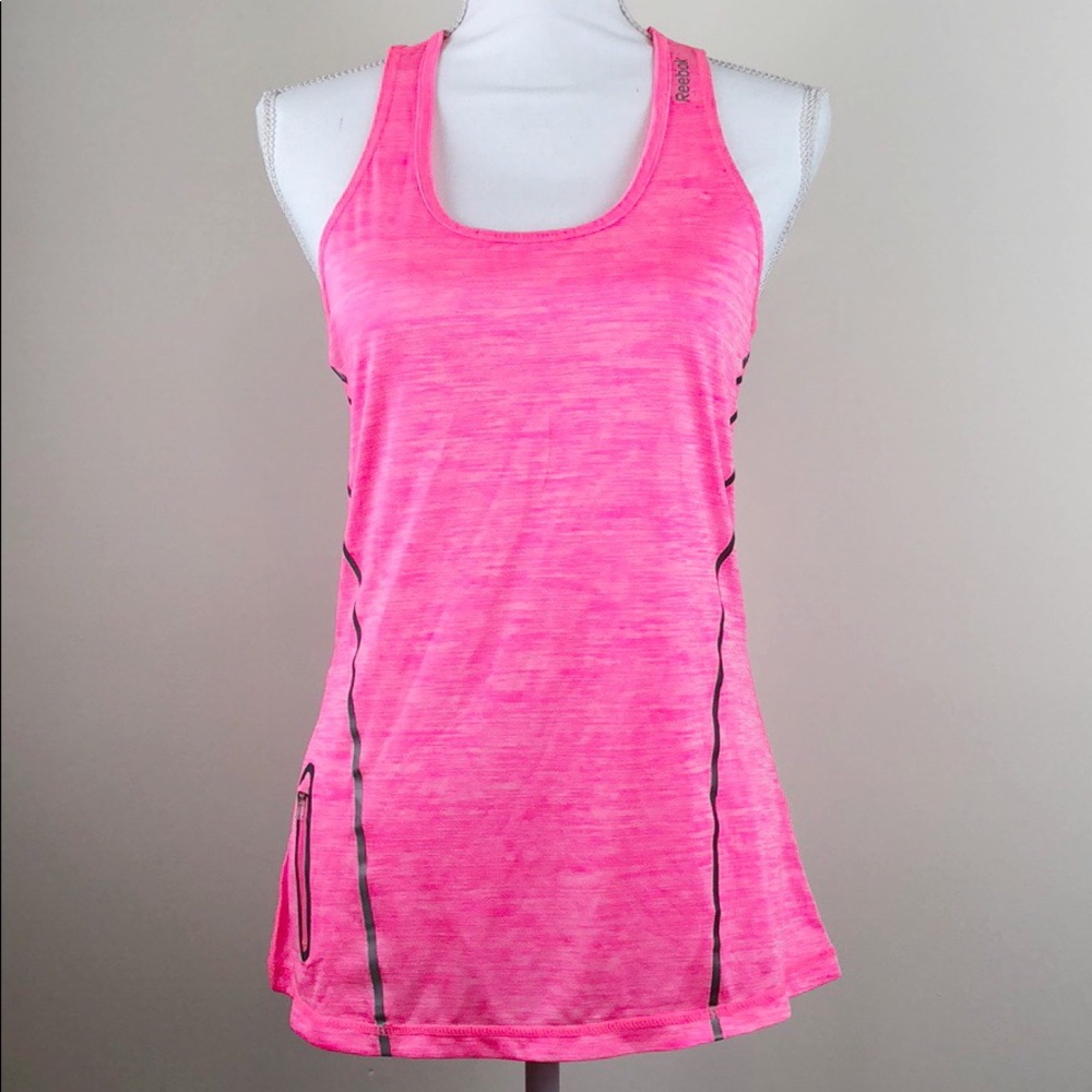 Reebok Pink T-Back Active Tank with Side Pocket
